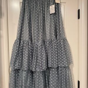 Joyfolie Polka Dot Maxi Skirt
